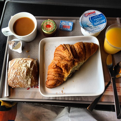 Swiss Train breakfast