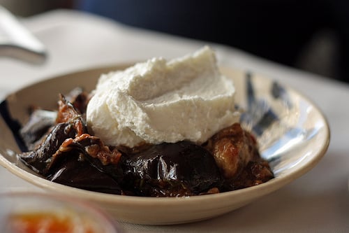 eggplant with whipped cheese