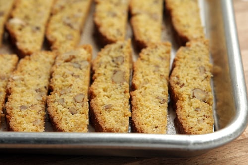 sliced cornmeal biscotti