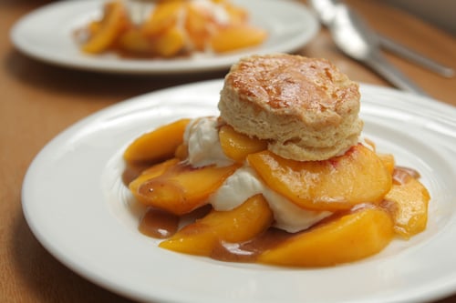 Peach shortcake