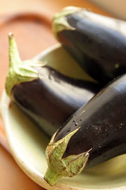 fresh eggplants for eggplant jam