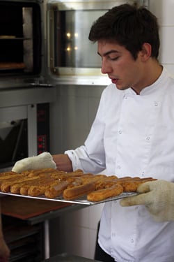 baker and eclairs at Jacques genin