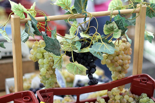 grapes at the market