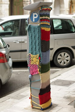 knit parking meter cover