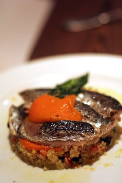 sardines and semoule philou