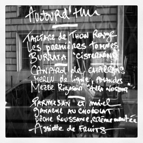 French menu