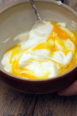 creme fraiche and egg