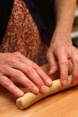 rolling baci di dama cookies