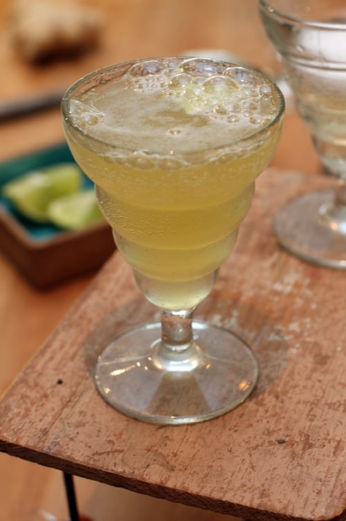 Pineapple-Ginger Sparkling Wine Cocktail