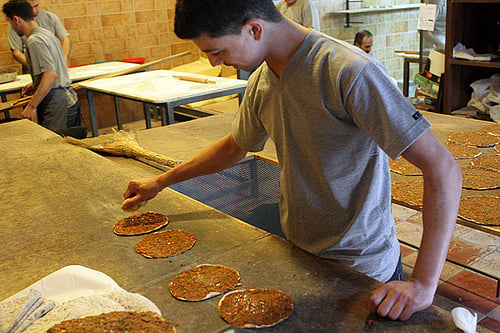 Making sandwiches at Ichkhanian