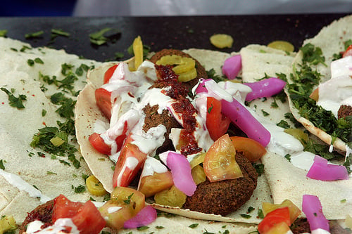 falafel with harissa