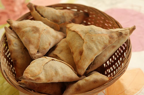 pastries filled with wild herbs