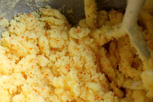 zest and sugar for orange cake