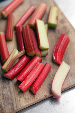 batons of rhubarb