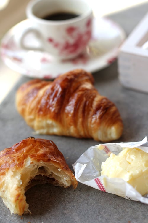 croissant with butter