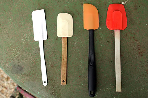 rubber spatulas