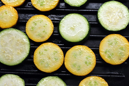 oiled zucchini for grilling