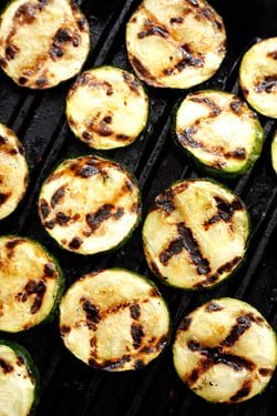 grilled zucchini slices