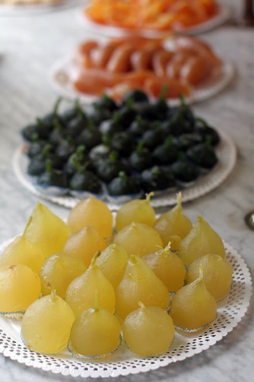 candied pears