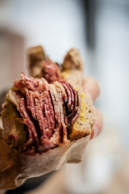 Pastrami sandwich at Frenchie To Go