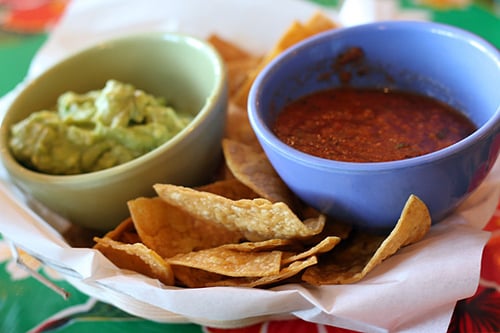 Chips, salsa and guacamole