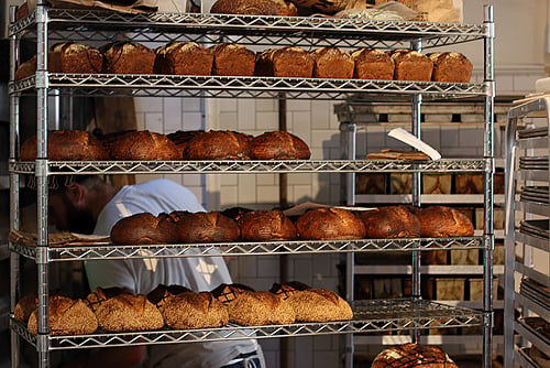 bread rack at The Mill