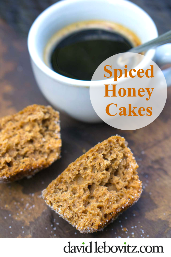 Mini spiced honey cakes, dipped in delicious cider syrup