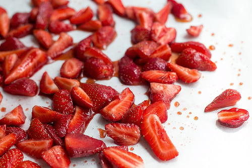 Roasted Strawberry-Miso Ice Cream