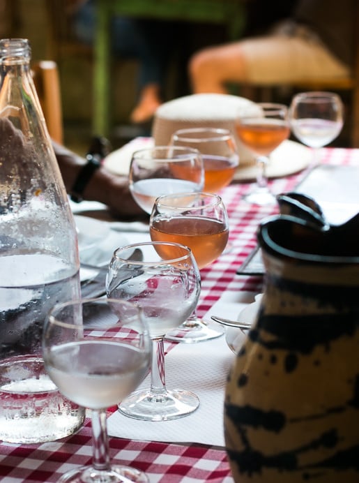 Lunch table in France