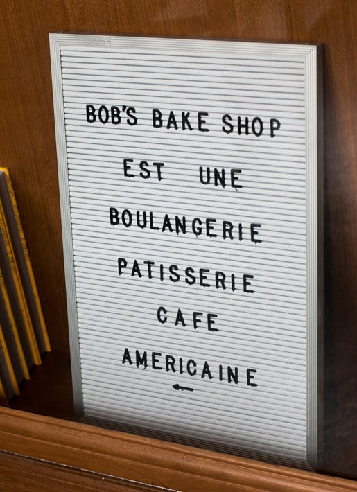 Bob's Bake Shop sign