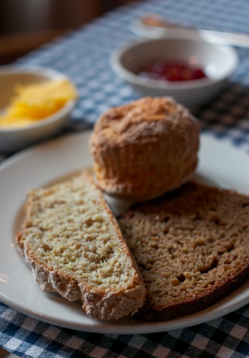 Irish breads at Ballymaloe House restaurant