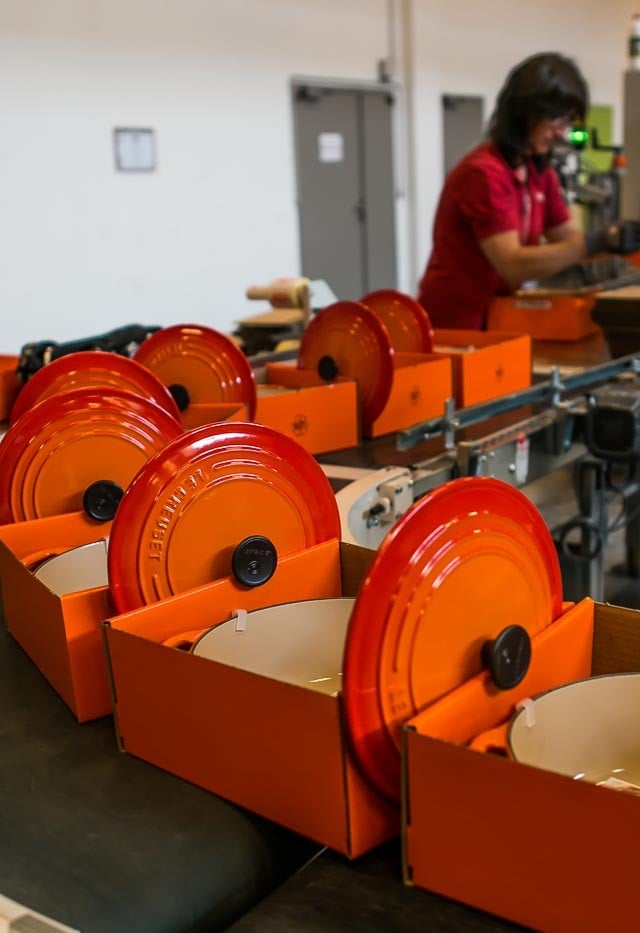 Le Creuset off the assembly line