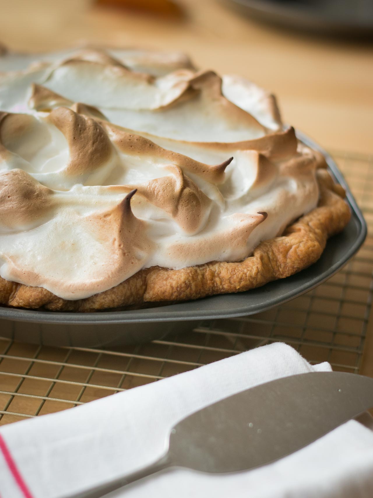 pumpkin pie with toasted marshmallow topping