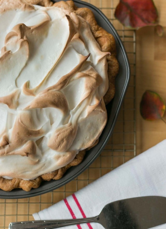 Pumpkin pie recipe with toasted marshmallow topping
