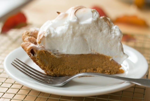 Pumpkin pie recipe with toasted marshmallow topping