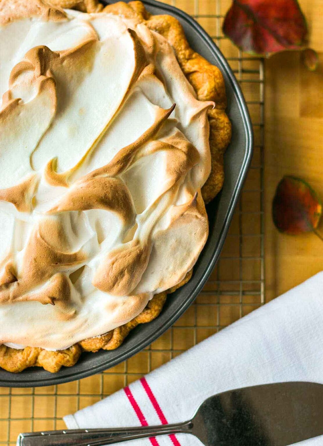 Pumpkin Pie with Toasted Marshmallow Topping