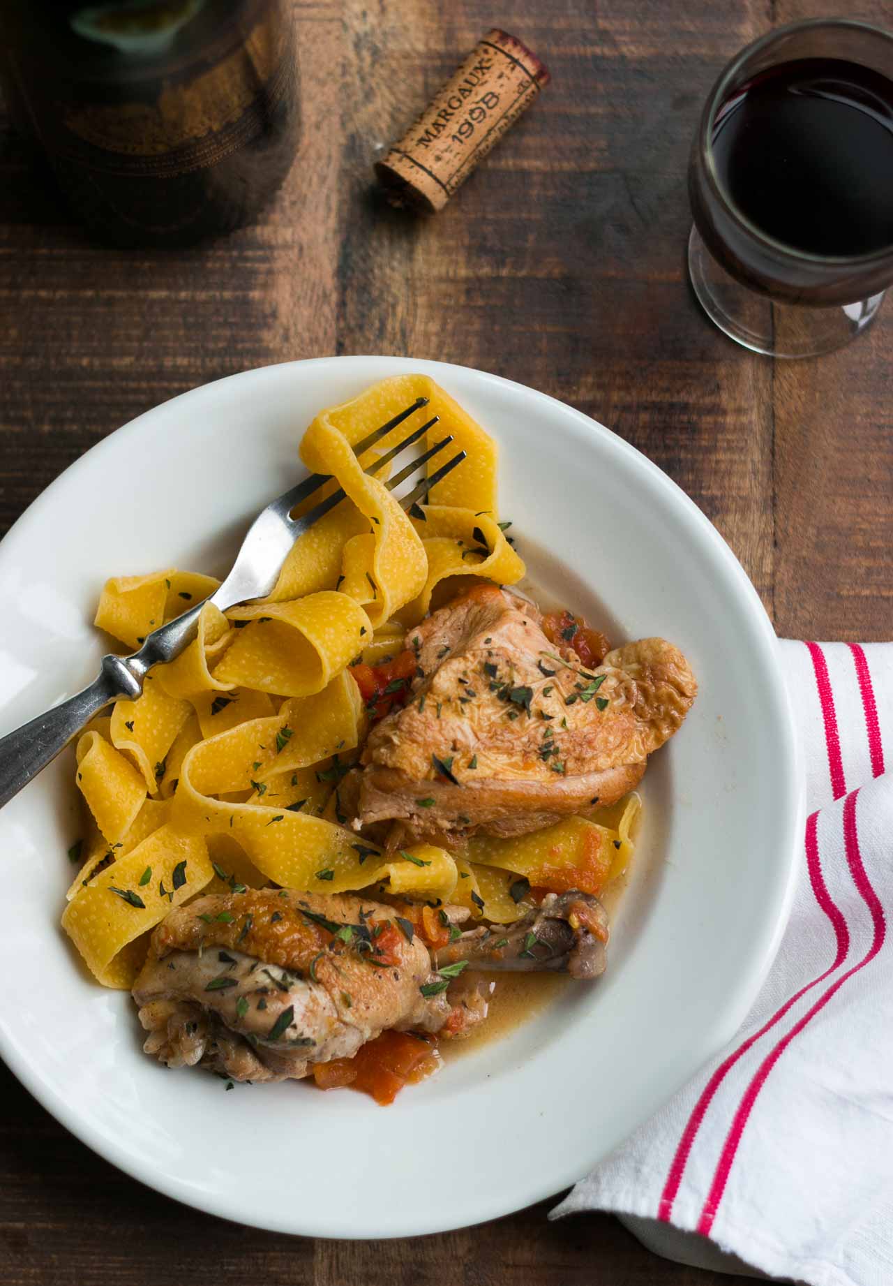 Chicken Cooked in Red Wine Vinegar recipe
