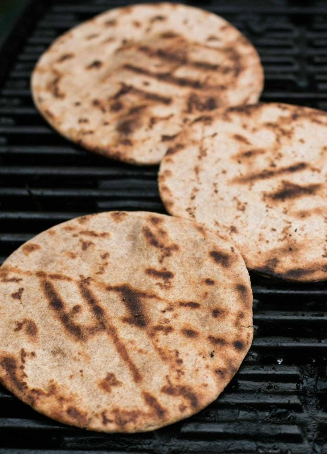 Flatbreads for Moroccan spiced grilled chicken kebabs 