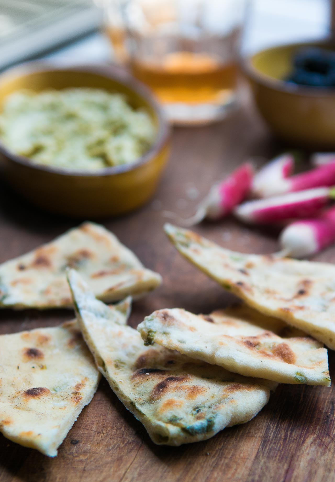 Scallion flatbreads