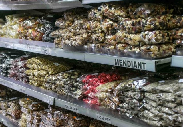 Nuts and dried fruit at Sabah