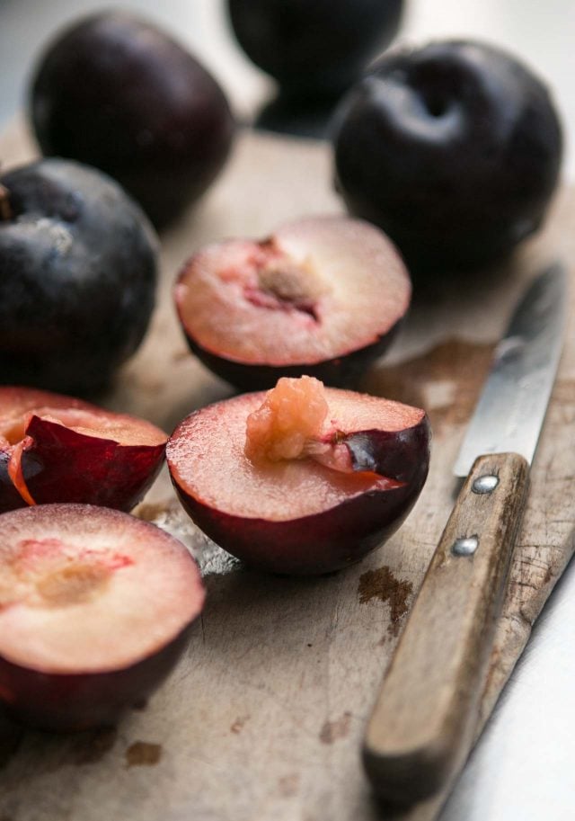 Spiced Plum cake recipe with toffee glaze