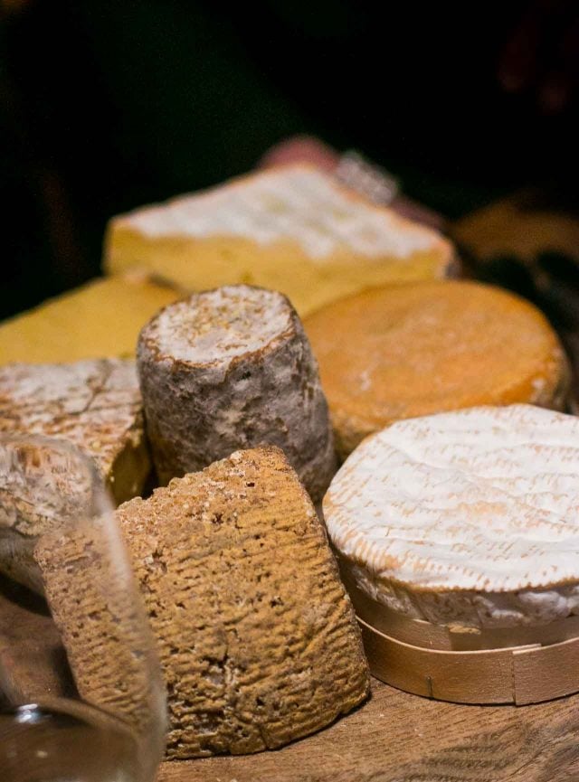 French cheeses at Bistrot Paul Bert restaurant in Paris