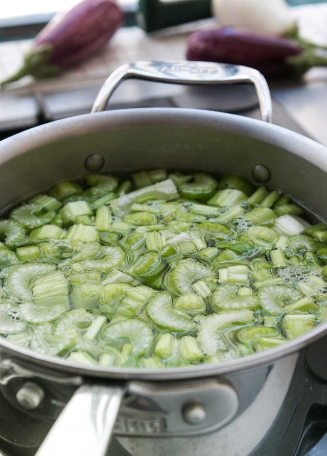 Celery for Caponata recipe