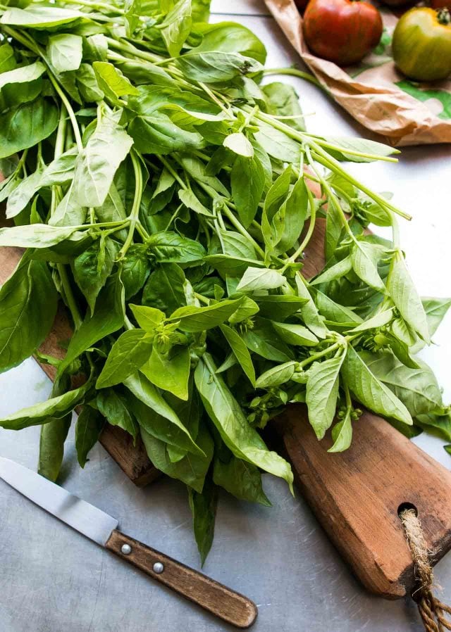 Tomato salad with basil vinaigrette 