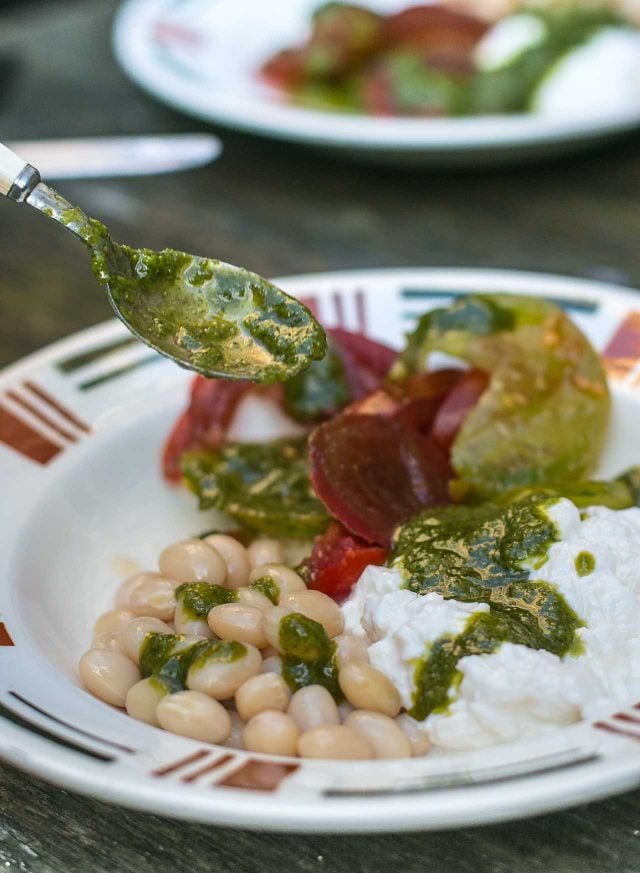 Tomato salad with basil vinaigrette 