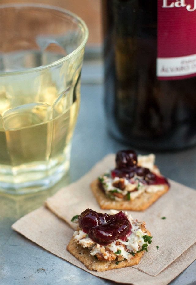 Cheese ball with cherry jam recipe