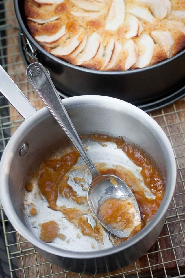 apricot jam for German Apple Almond Cake recipe