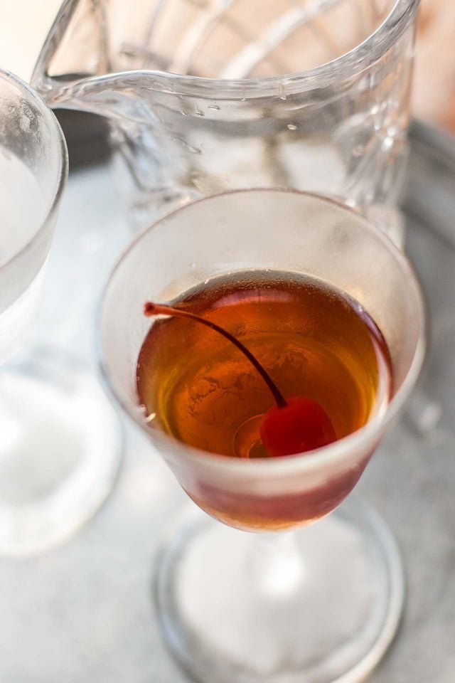 Black Manhattan Cocktail