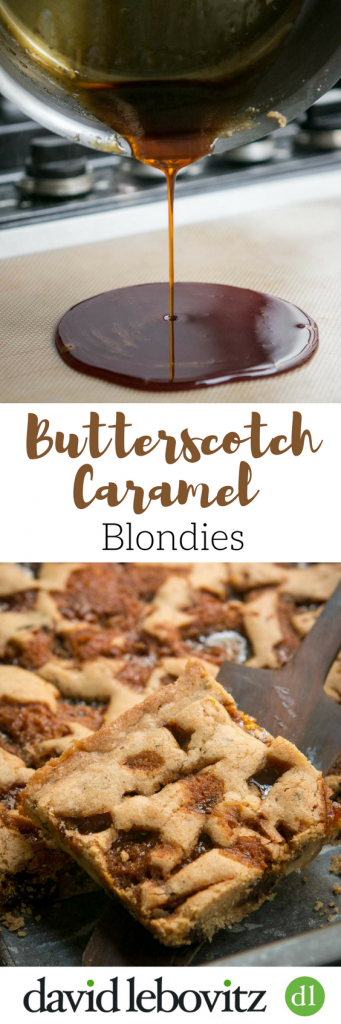 Butterscotch caramel blondies