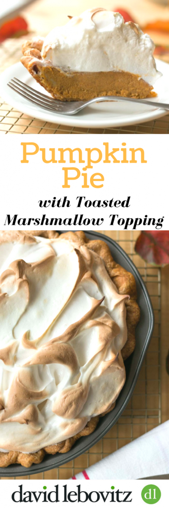 Pumpkin pie recipe with toasted marshmallow topping